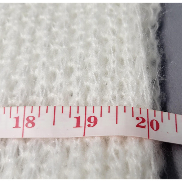 Infinity Scarf Womens One Size Ivory Off White Open Knit Loop Soft Acrylic Cozy - Picture 7 of 9